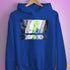 Agender Pride Grunge Exclamation Points Hoodie - Royal Blue